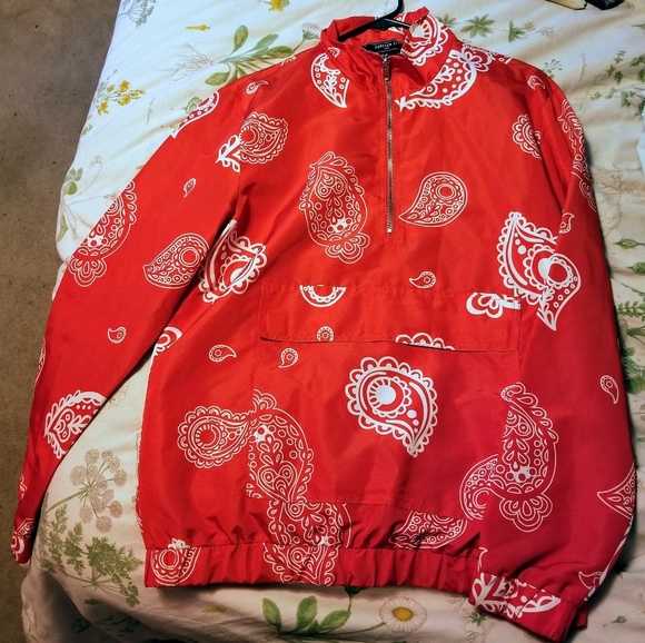 Red Bandana Windbreaker | Poshmark